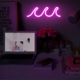 Wave Neon Sign for Bedroom